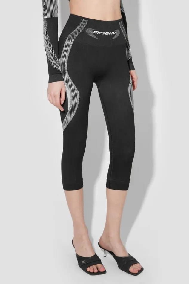 Women Leggings MISBHV Sport Capri Leggings Blackwhite