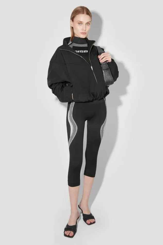 Women Leggings MISBHV Sport Capri Leggings Blackwhite