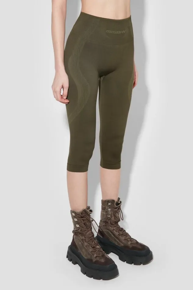 Women Leggings MISBHV Sport Capri Leggings Grunge Olive