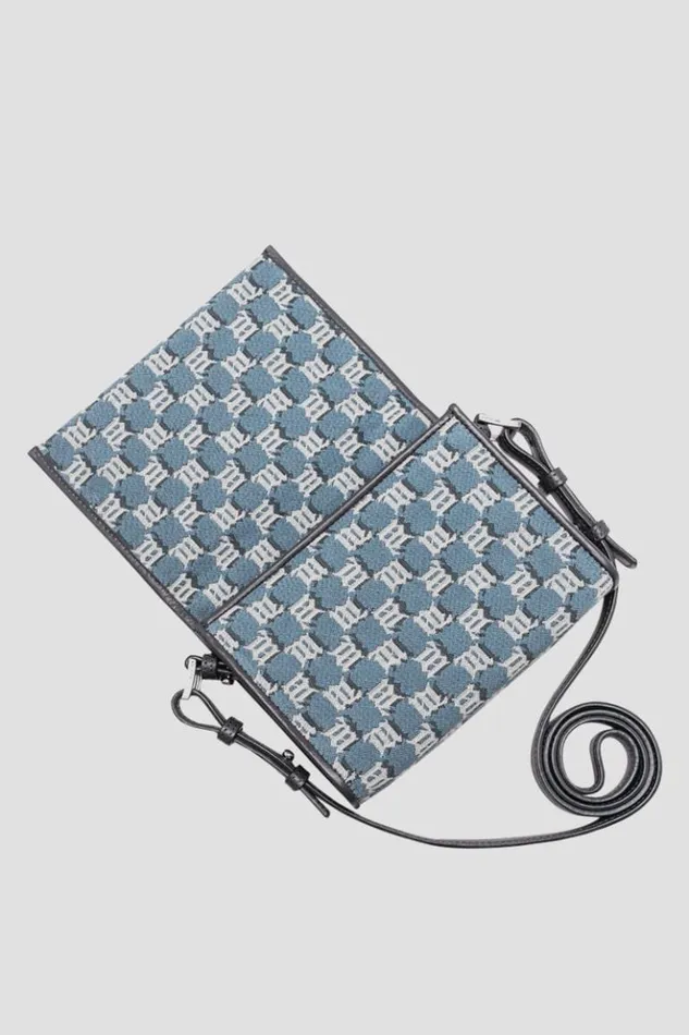 WomenMen Bags MISBHV Jacquard Monogram Phone Pouch Blue