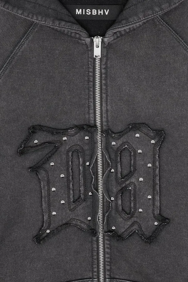 WomenMen Hoodies and Sweats MISBHV Metamorph Hoodie Washed Black