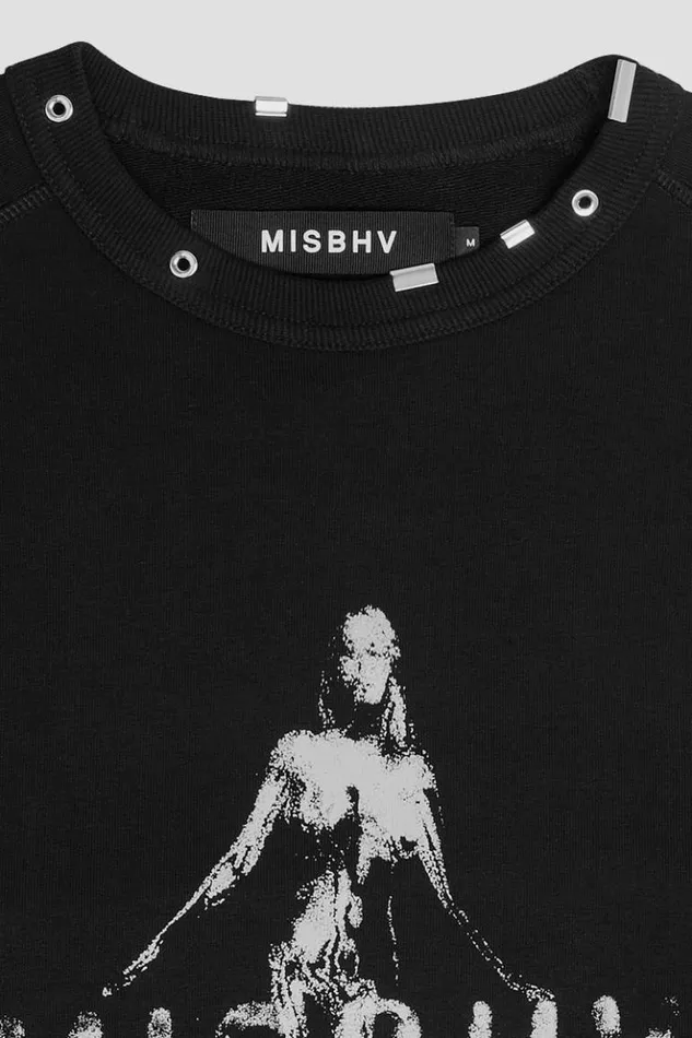 WomenMen Hoodies and Sweats MISBHV Vintage Crewneck Black