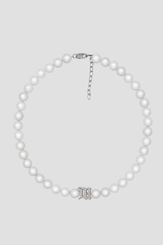 WomenMen Jewelry MISBHV Tiny Pearl Necklace White