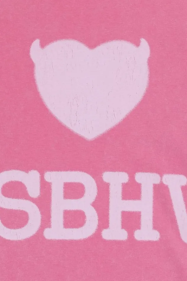 WomenMen TShirts MISBHV I Love TShirt Washed Pink