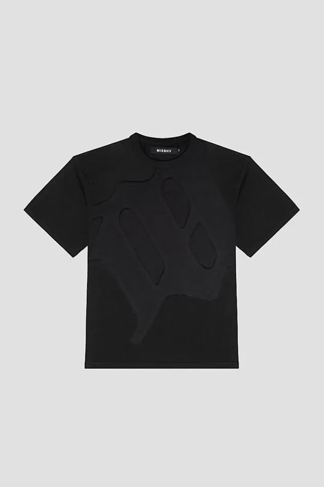 WomenMen TShirts MISBHV Mega M TShirt Washed Black