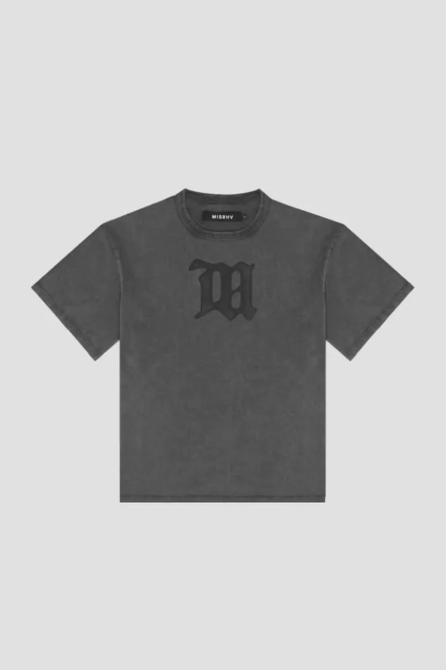 WomenMen TShirts MISBHV Signature TShirt Washed Black
