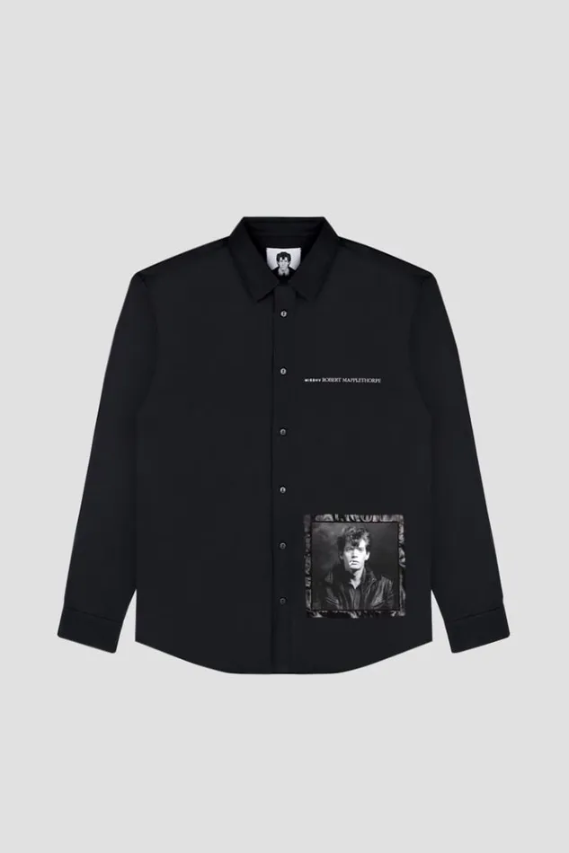 WomenMen Tops MISBHV Self Portrait 1980 Robert Mapplethorpe Shirt Black