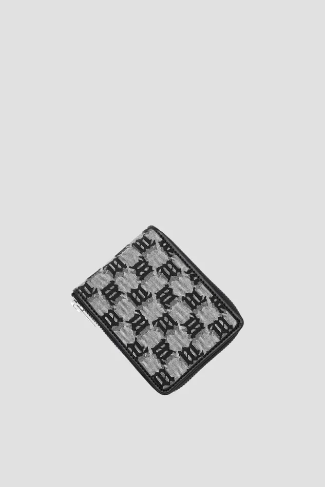WomenMen Wallets MISBHV Jacquard Monogram Zipped Wallet Multicolor