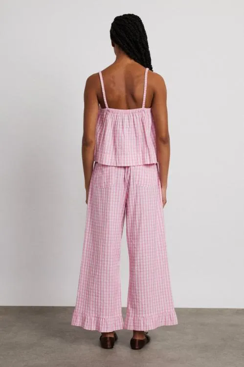 Women Nightwear Damson Madder Paddy Trousers Nightwear Set Pink Gingham