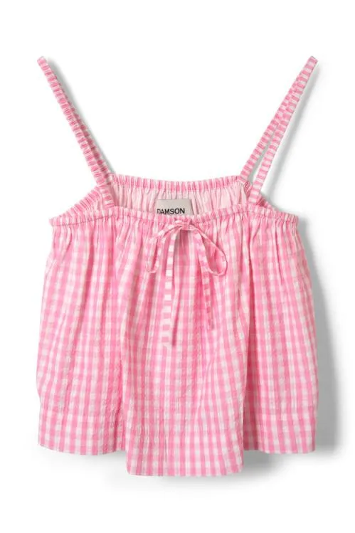 Women Nightwear Damson Madder Paddy Trousers Nightwear Set Pink Gingham