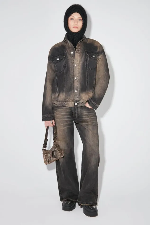 Women Outerwear MISBHV 2000 Denim Trucker Jacket Blackbrown