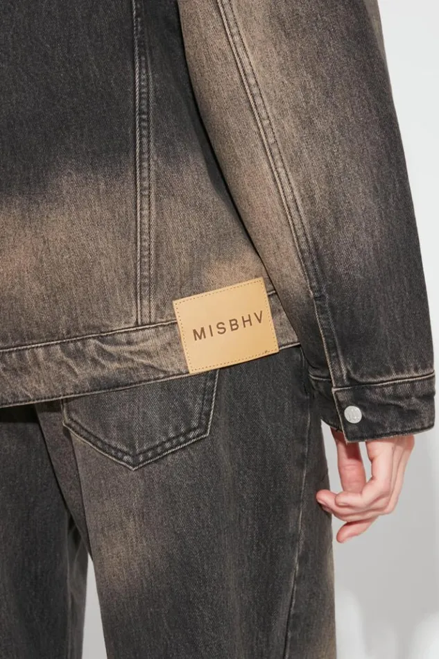 Women Outerwear MISBHV 2000 Denim Trucker Jacket Blackbrown