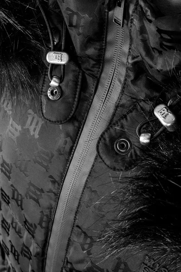 Women Outerwear MISBHV Nylon Monogram Ski Puffer Black