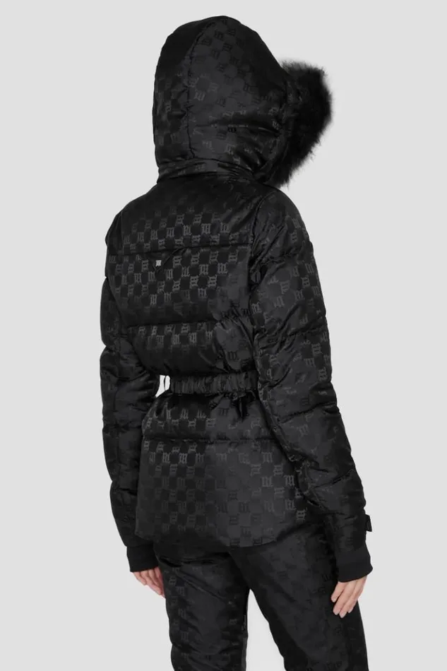 Women Outerwear MISBHV Nylon Monogram Ski Puffer Black