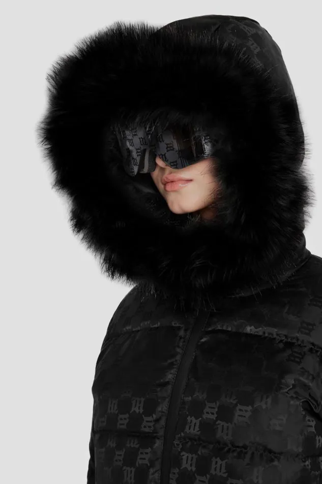 Women Outerwear MISBHV Nylon Monogram Ski Puffer Black