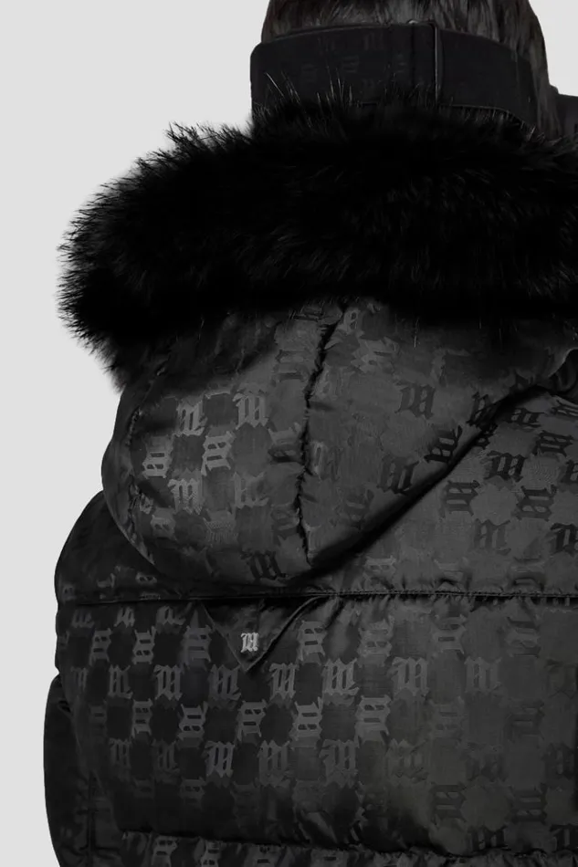 Women Outerwear MISBHV Nylon Monogram Ski Puffer Black