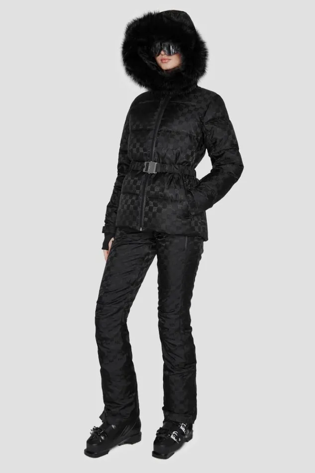 Women Outerwear MISBHV Nylon Monogram Ski Puffer Black