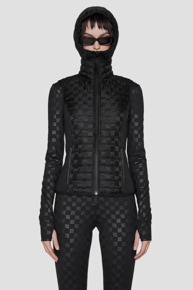 Women Outerwear MISBHV Nylon Monogram Vest Ski Black