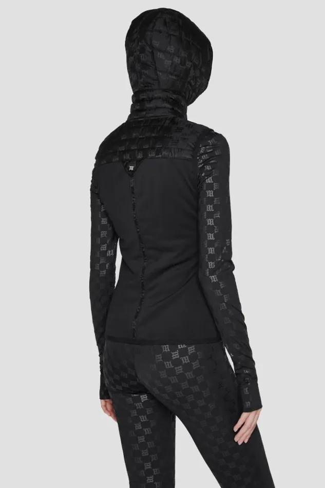 Women Outerwear MISBHV Nylon Monogram Vest Ski Black