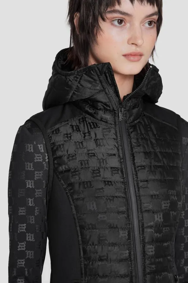 Women Outerwear MISBHV Nylon Monogram Vest Ski Black