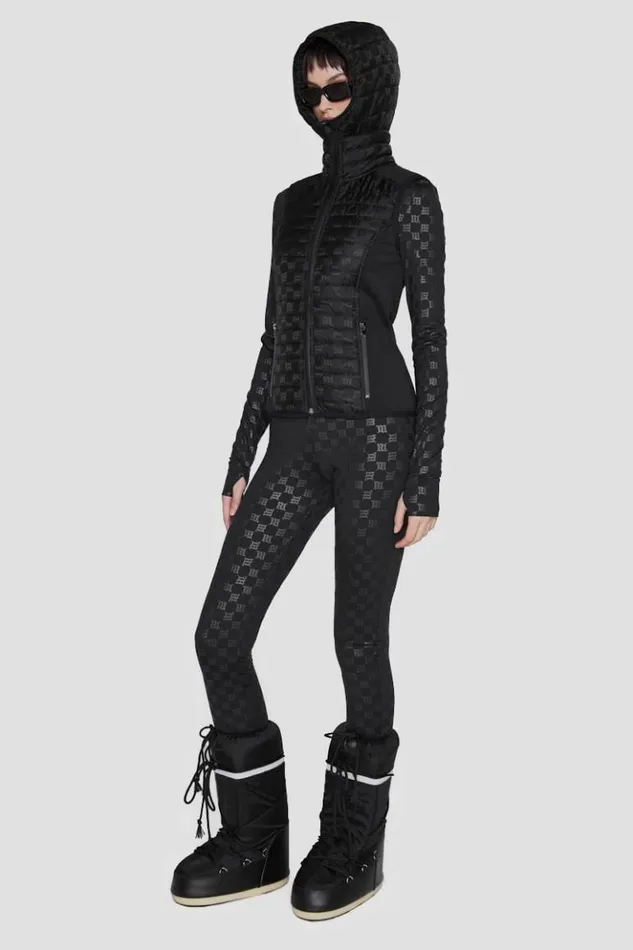 Women Outerwear MISBHV Nylon Monogram Vest Ski Black