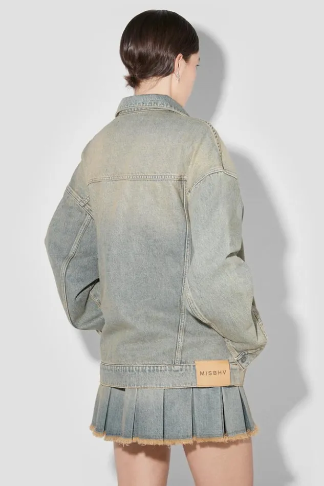 Women Outerwear MISBHV Sunset Wash Oversized Denim Jacket Blue