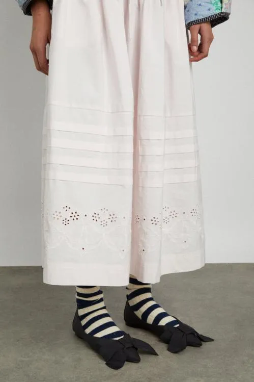 Women Skirts Damson Madder Kelsey Pin Tuck Midi Skirt 8211 Sugar Pink