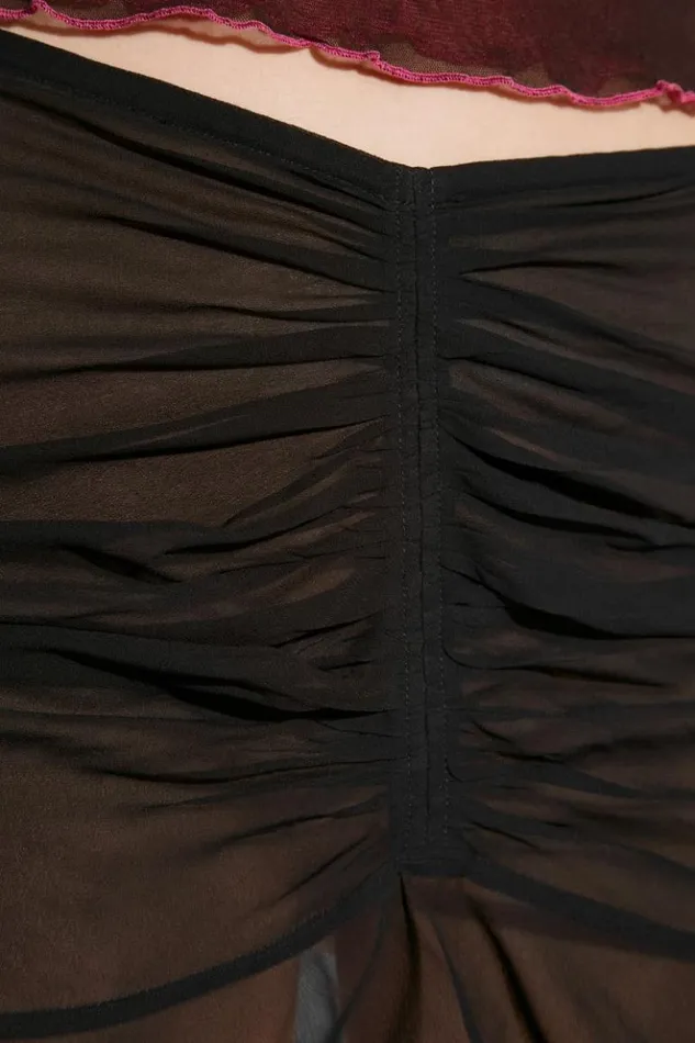Women Skirts MISBHV Recycled Viscose Chiffon Mini Skirt Black