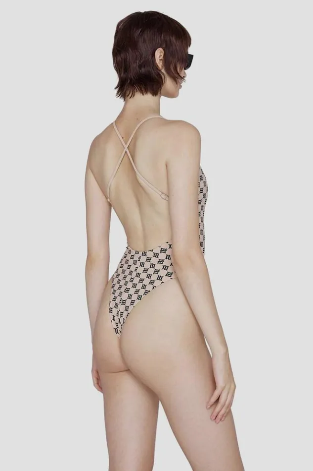Women Swimwear MISBHV Swim Signature Monogram One Piece Beige