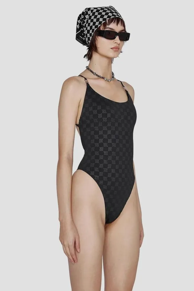 Women Swimwear MISBHV Swim Signature Monogram One Piece Black