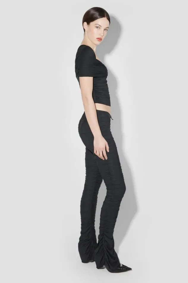 Women TShirts MISBHV Draped TShirt Black