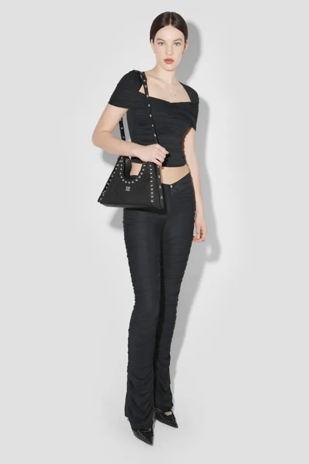 Women TShirts MISBHV Draped TShirt Black