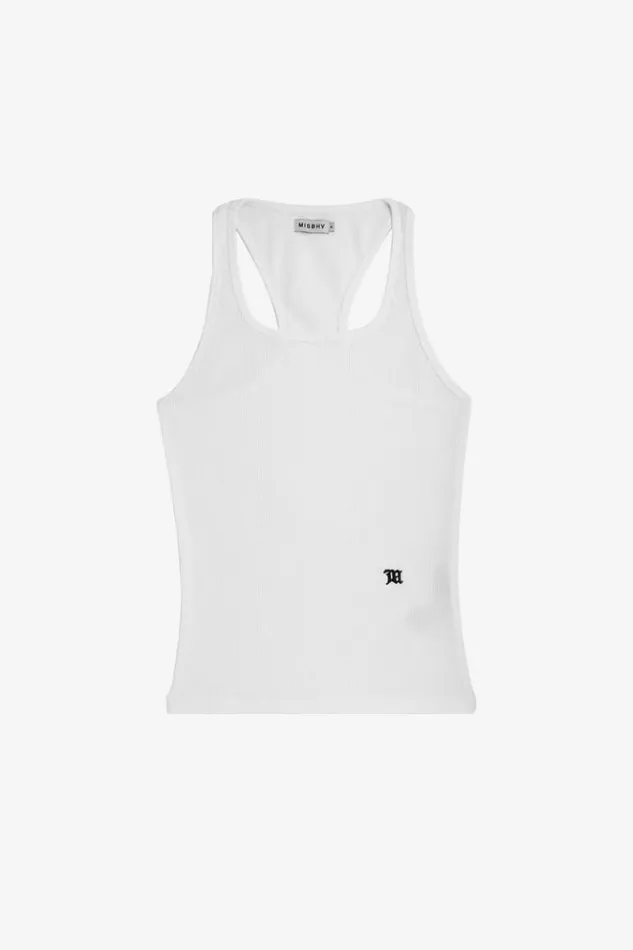 Women TShirts MISBHV The M Tank Top White