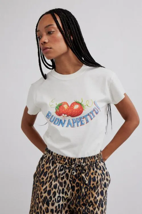 Women Tops Damson Madder Buon Appetito Shrunken Tee