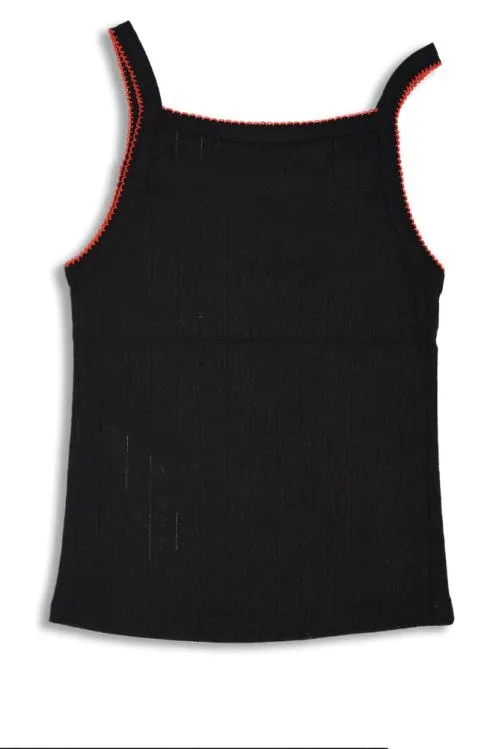 Women Tops Damson Madder Dm Cami Top 8211 Black Pointelle