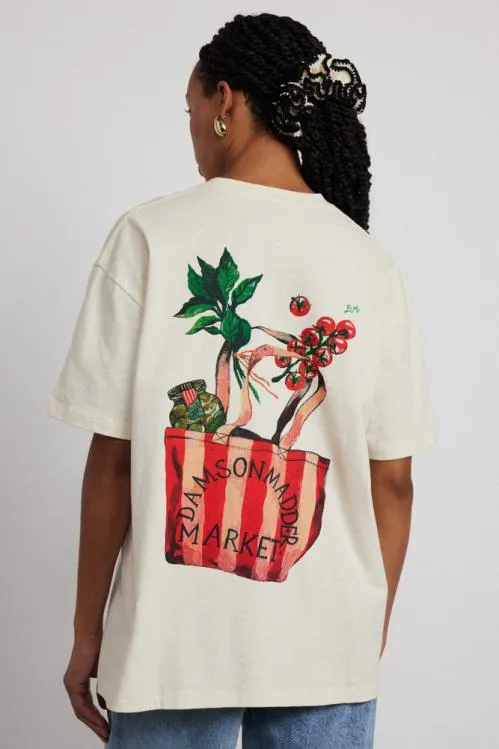 Women Tops Damson Madder Market Boyfriend Tee