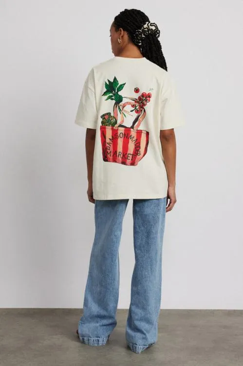 Women Tops Damson Madder Market Boyfriend Tee