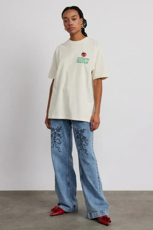 Women Tops Damson Madder Market Boyfriend Tee