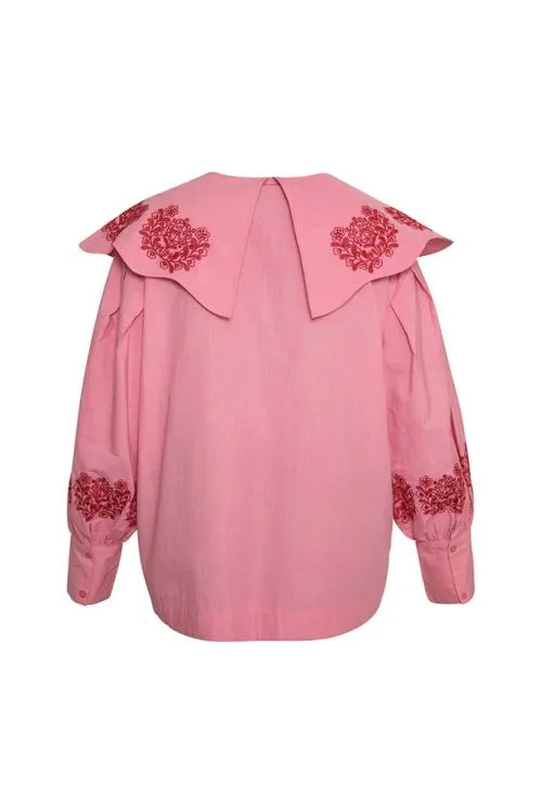 Women Tops Damson Madder Romeo Organic Cotton Broderie Blouse 8211 Pink Women Tops Damson Madder Romeo Organic Cotton Broderie Blouse 8211 Pink