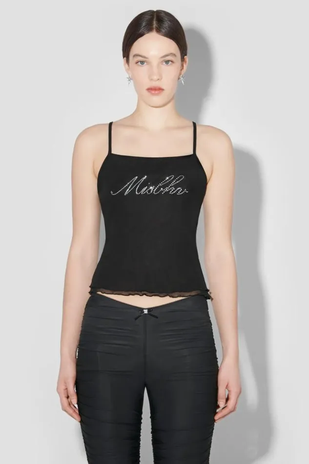 Women Tops MISBHV Crystal Mesh Tank Top Black