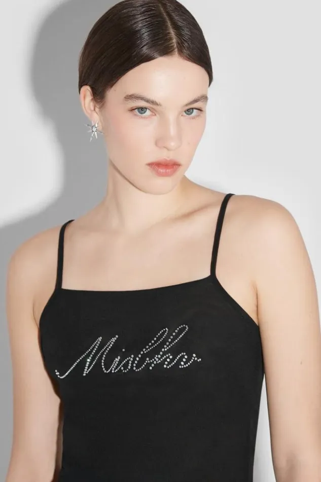 Women Tops MISBHV Crystal Mesh Tank Top Black