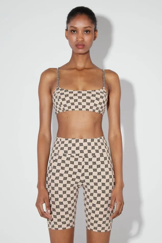 Women Tops MISBHV Monogram Spaghetti Bralette Beige