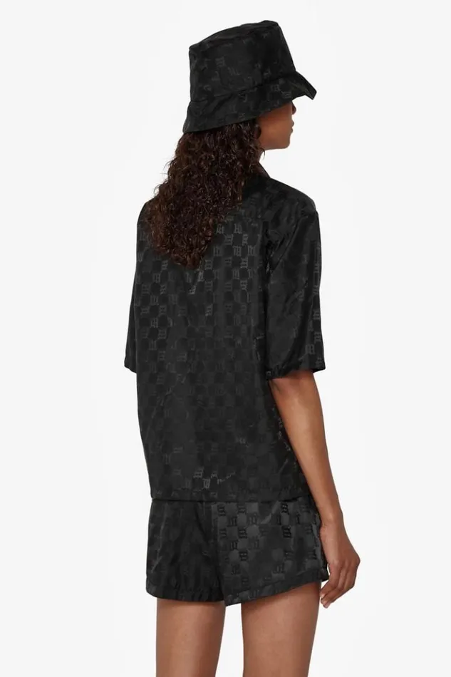 Women Tops MISBHV Nylon Monogram Cropped Shirt Black
