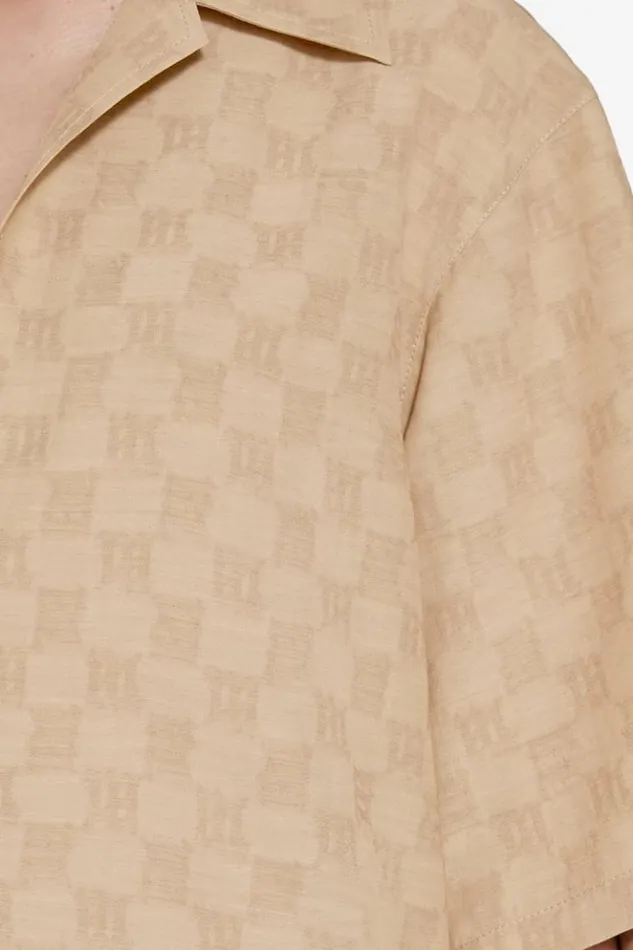 Women Tops MISBHV Resort Monogram Viscose Wool Shirt Beige