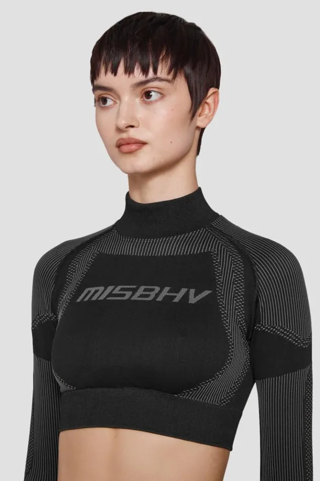 Women Tops MISBHV Sport Cropped Longsleeve Muted Black