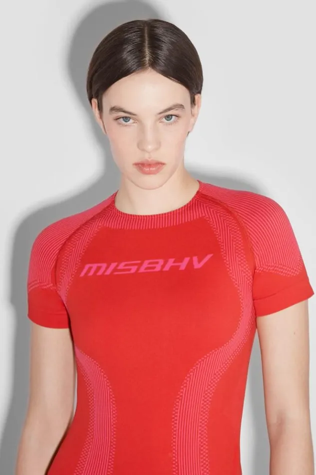 Women Tops MISBHV Sport TShirt Coral Red