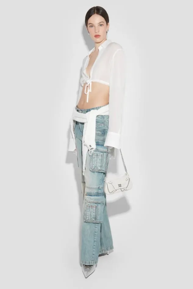 Women Trousers MISBHV Harness Cargo Trousers Blue