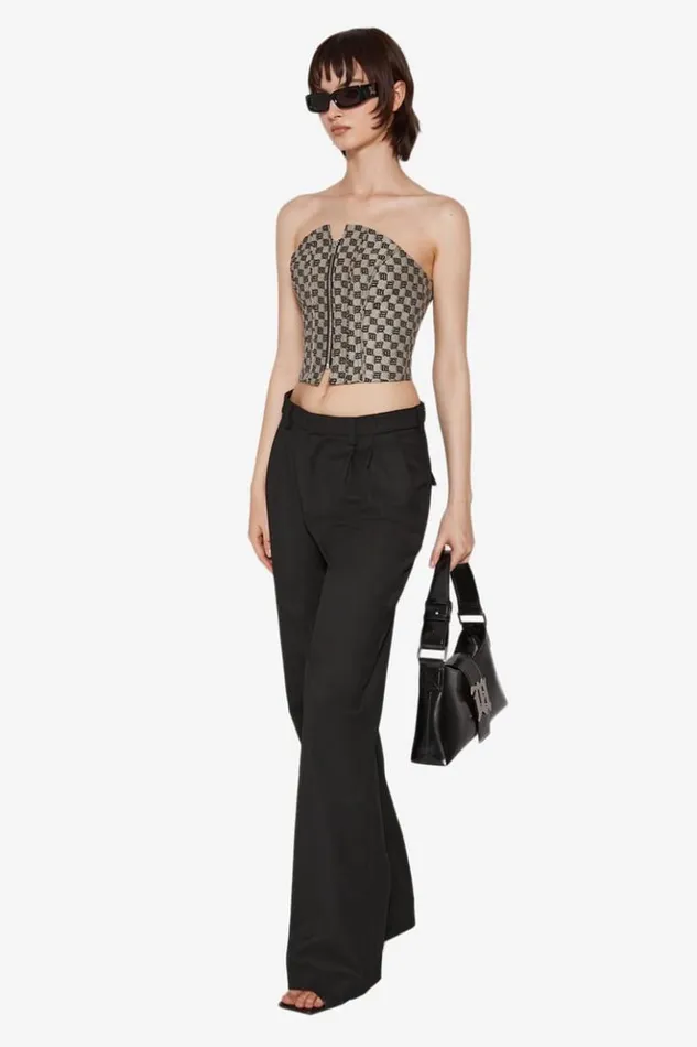 Women Trousers MISBHV Oversized Tailored Trousers Black