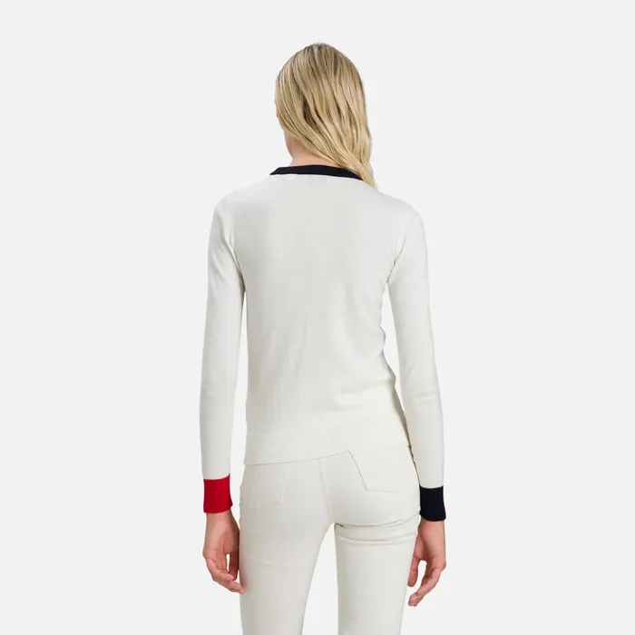 Women Women039s Alya Round Neck Sweater White100 Rossignol Sweatshirts and Pullovers