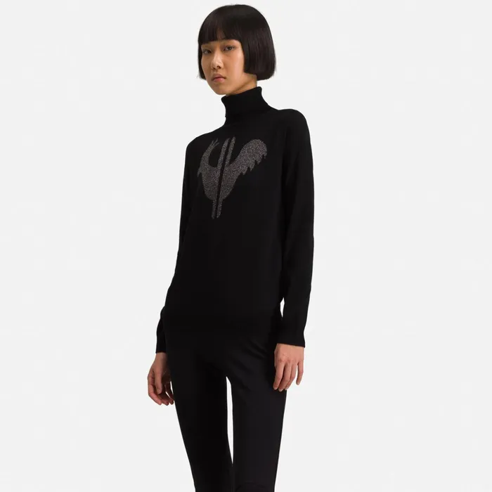 Women Women039s Classique Roll Neck Sweater Black200 Rossignol Sweatshirts and Pullovers
